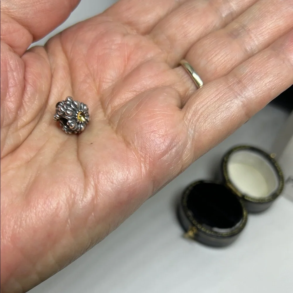 Pandora Citrine & Sterling Charm - Picture 6 of 6